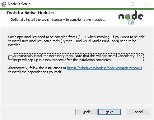 Node installation setting