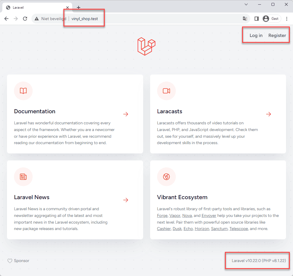 myProject home page