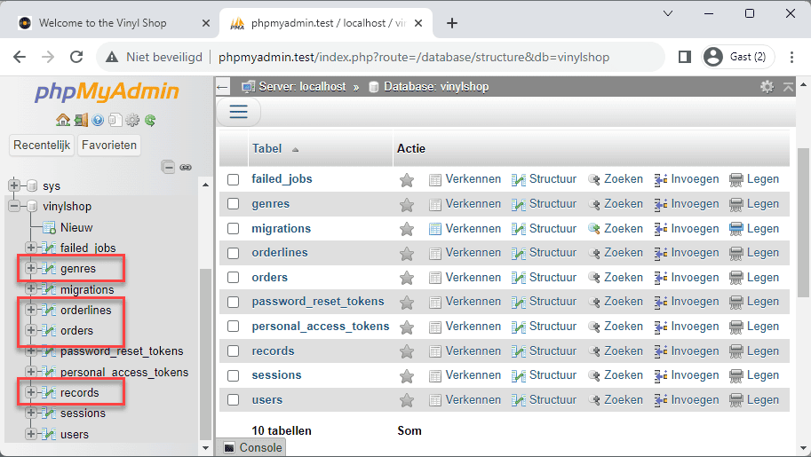 Migrate database