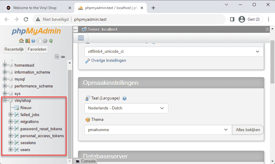 Overview databases