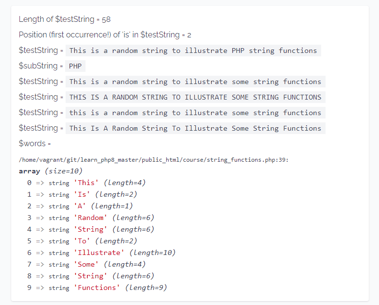 Regular sting functions