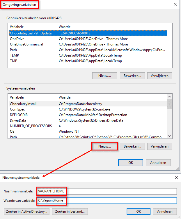 Vagrant system variable